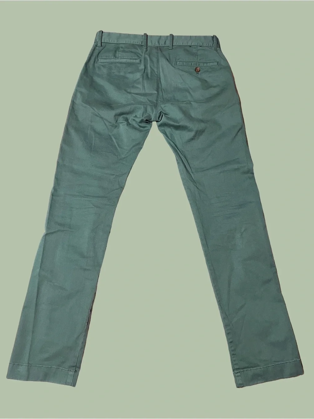J.CREW Green Straight-Leg Chino Pants